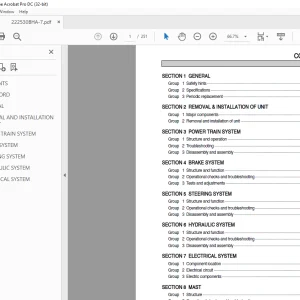 Hyundai Forklift 22/25/30BHA-7 Service Manual 2023 PDF