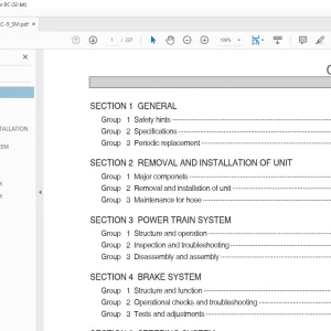 Hyundai Forklift 25/30/33LC Service Manual 2023 PDF