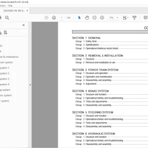 Hyundai Forklift 250/300D-9V Service Manual 2023 - PDF DOWNLOAD
