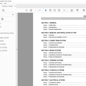 Hyundai Forklift 25L/30L/33L-7M 25G/30G/33G-7M Service Manual 2023 PDF