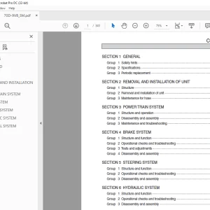 Hyundai Forklift 70D-9VB Service Manual 2023 - PDF DOWNLOAD