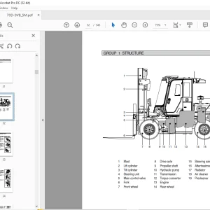 Hyundai Forklift 70D-9VB Service Manual 2023 - PDF DOWNLOAD
