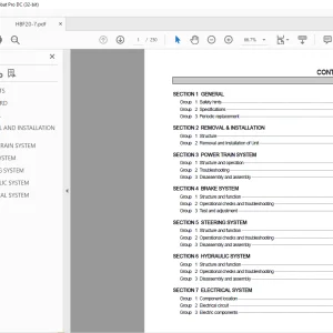 Hyundai Forklift HBF20/25/30/32-7 Service Manual 2023 - PDF DOWNLOAD