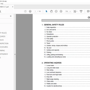 Hyundai HBR14-7 Forklift Trucks Operator's Manual 2023 - PDF DOWNLOAD