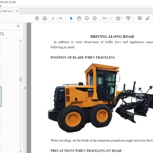 Hyundai HG170-3 Motor Grader Operation & Maintenance Manual 2023 PDF