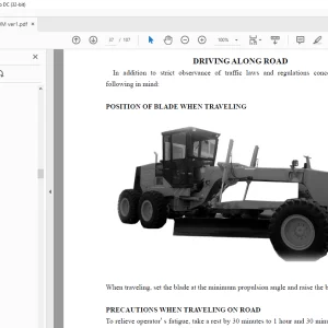 Hyundai HG190 Motor Grader Operation & Maintenance Manual 2023 PDF
