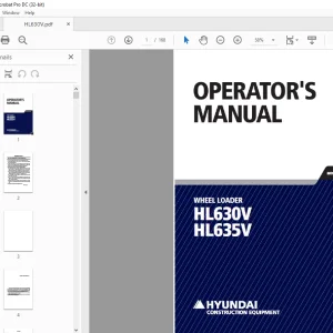 Hyundai HL630V HL635V Wheel Loader Operator's Manual 2023 - PDF DOWNLOAD