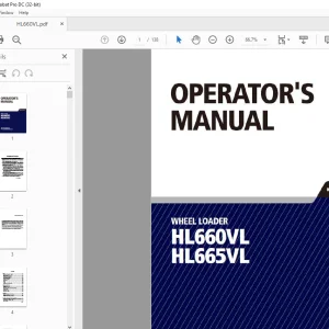 Hyundai HL660VL HL665VL Wheel Loader Operator's Manual 2023 PDF
