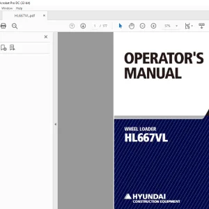 Hyundai HL667VL Wheel Loader Operator's Manual 2023 - PDF DOWNLOAD