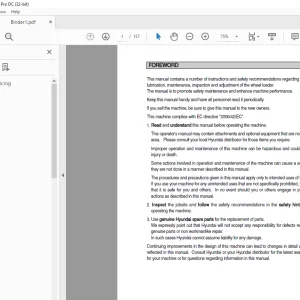 Hyundai HL730TM-7A Wheel Loader Operator's Manual PDF