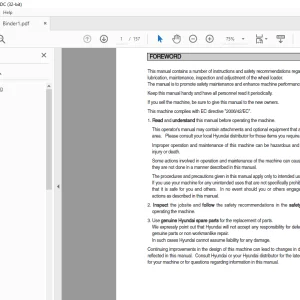 Hyundai HL740TM-7A Wheel Loader Operator's Manual - PDF DOWNLOAD