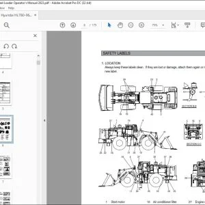 Hyundai HL780-9S UMA Wheel Loader Operator's Manual 2023 - PDF DOWNLOAD