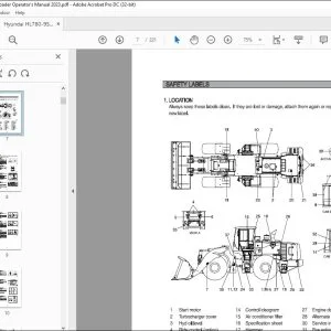 Hyundai HL780-9S Wheel Loader Operator's Manual 2023 - PDF DOWNLOAD