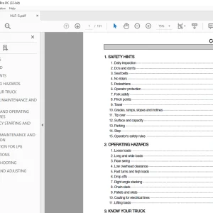 Hyundai HLF-5 SERIES Forklift Operator's Manual 2023 - PDF DOWNLOAD