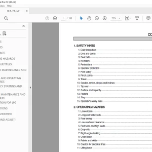 Hyundai HLF-7A SERIES Forklift Operator's Manual 2023 - PDF DOWNLOAD