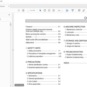 Hyundai HS120V Skid Steer Loader Operator's Manual 2023 - PDF DOWNLOAD