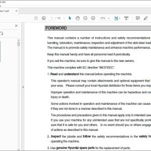Hyundai HSL850-7 Skid Steer Loader Operator's Manual 2023 - PDF DOWNLOAD