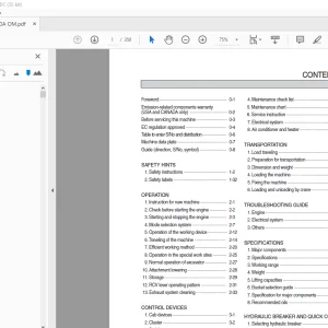 Hyundai HW210A Wheel Excavator Operator's Manual PDF