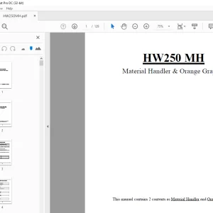 Hyundai HW250 MH Material Handler Operator's Manual 2023 - PDF DOWNLOAD