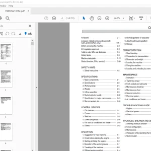 Hyundai HW65AH Wheeled Excavator Operator's Manual 2023 PDF