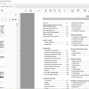 Hyundai HX160A L HX180A L Crawler Excavator Operator's Manual 2023 PDF