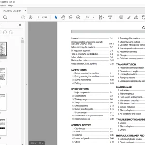 Hyundai HX180L Crawler Excavator Operator's Manual 2023 - PDF DOWNLOAD