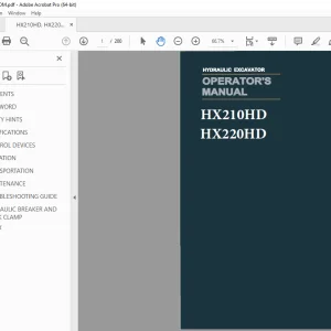 Hyundai HX210HD HX220HD Crawler Excavator Operator's Manual 2023 PDF