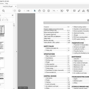 Hyundai HX235LCR Crawler Excavator Operator's Manual 2023 - PDF DOWNLOAD