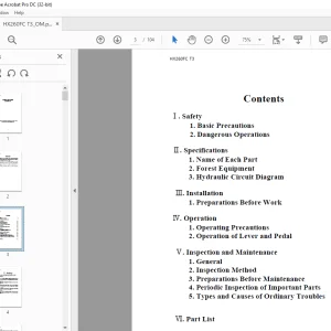 Hyundai HX260FC T3 Crawler Excavator Operator's Manual 2023 PDF