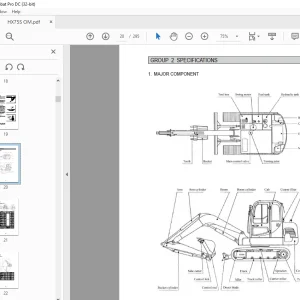 Hyundai HX75S Mini Excavator Service Manual 2023 - PDF DOWNLOAD
