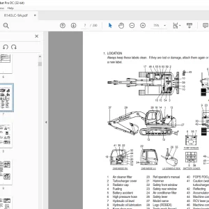 Hyundai R140LC-9A Crawler Excavator Operator's Manual 2023 - PDF