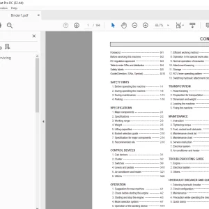 Hyundai R140W-7 Wheeled Excavator Operator's Manual 2023 PDF