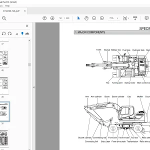 Hyundai R140W-9A Wheel Excavator Operator's Manual 2023 PDF