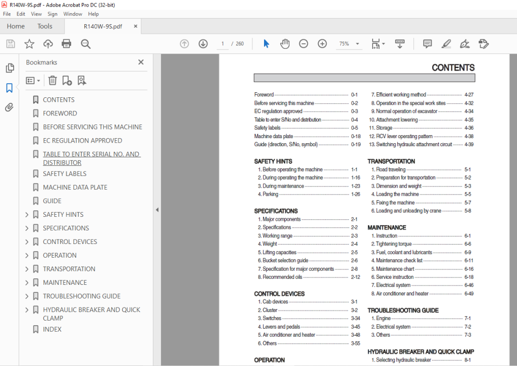 Hyundai R140W-9S Wheel Excavator Operator's Manual 2023 - PDF DOWNLOAD ...