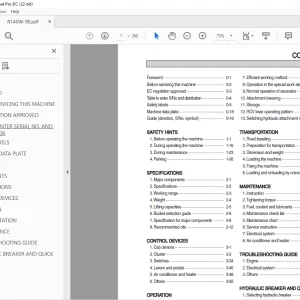 Hyundai R140W-9S Wheel Excavator Operator's Manual 2023 - PDF DOWNLOAD