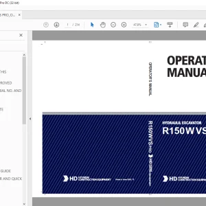 Hyundai R150WVS PRO Hydraulic Excavator Operator's Manual 2023 PDF