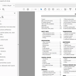 Hyundai R180LC-9A Crawler Excavator Operator's Manual 2023 PDF