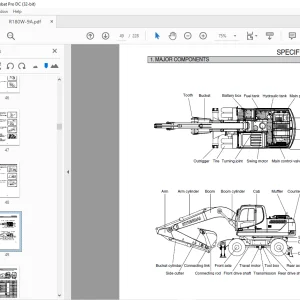 Hyundai R180W-9A Wheeled Excavator Operator's Manual 2023 PDF