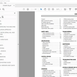 Hyundai R180W-9S Wheel Excavator Operator's Manual 2023 - PDF DOWNLOAD