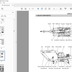Hyundai R210W-9A Wheel Excavator Operator's Manual 2023 - PDF DOWNLOAD