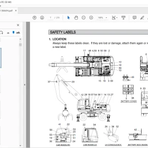 Hyundai R210W-9AMH Wheeled Excavator Operator's Manual 2023 - PDF