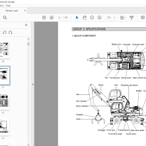 Hyundai R210W-9AMH Wheeled Excavator Service Manual 2023 PDF