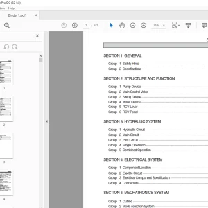 Hyundai R220LC-9S(Brazil) Crawler Excavator Service Manual 2023 PDF