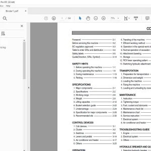 Hyundai R290LC-7 Hydraulic Excavator Operator's Manual - PDF DOWNLOAD
