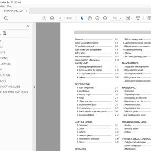 Hyundai R305LVS Crawler Excavator Operator's Manual 2023 - PDF DOWNLOAD