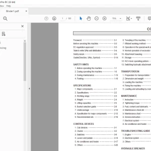 Hyundai R320LC-7 Hydraulic Excavator Operator's Manual  - PDF DOWNLOAD