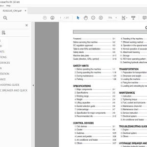Hyundai R350LVS Crawler Excavator Operator's Manual 2023 - PDF DOWNLOAD