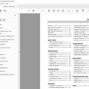 Hyundai R380LC-9DM Crawler Excavator Operator's Manual  - PDF DOWNLOAD