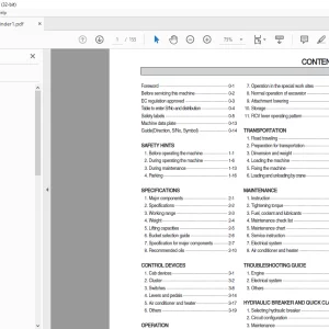 Hyundai R55W-7A Wheel Excavator Operator's Manual 2023 PDF