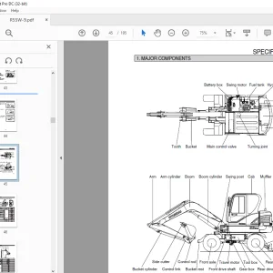 Hyundai R55W-9 Wheeled Excavator Operator's Manual 2023 - PDF DOWNLOAD